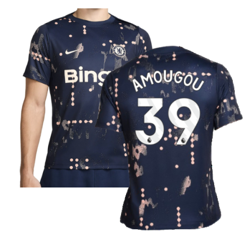 2024-2025 Chelsea Academy Pro Pre-Match Shirt (Obsidian) (Amougou 39)