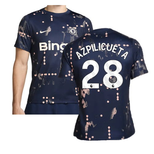 2024-2025 Chelsea Academy Pro Pre-Match Shirt (Obsidian) (Azpilicueta 28)