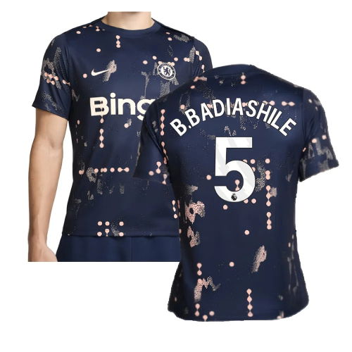 2024-2025 Chelsea Academy Pro Pre-Match Shirt (Obsidian) (B.Badiashile 5)