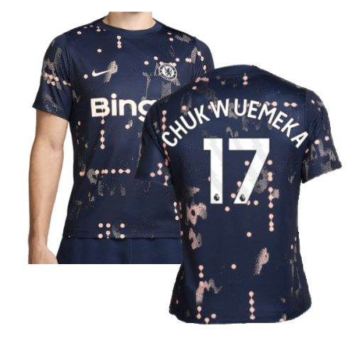 2024-2025 Chelsea Academy Pro Pre-Match Shirt (Obsidian) (Chukwuemeka 17)