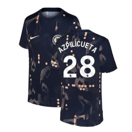 2024-2025 Chelsea Academy Pro Pre-Match Shirt (Obsidian) - Kids (Azpilicueta 28)