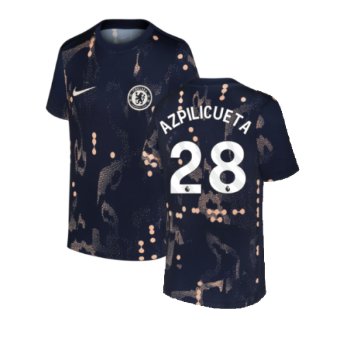 2024-2025 Chelsea Academy Pro Pre-Match Shirt (Obsidian) - Kids (Azpilicueta 28)