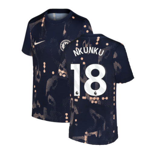2024-2025 Chelsea Academy Pro Pre-Match Shirt (Obsidian) - Kids (Nkunku 18)