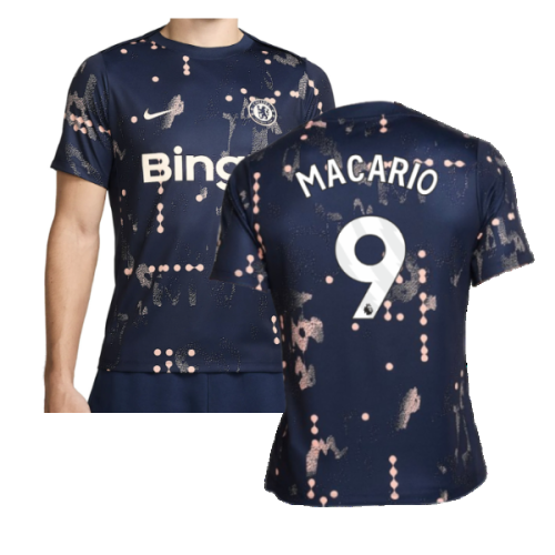 2024-2025 Chelsea Academy Pro Pre-Match Shirt (Obsidian) (Macario 9)