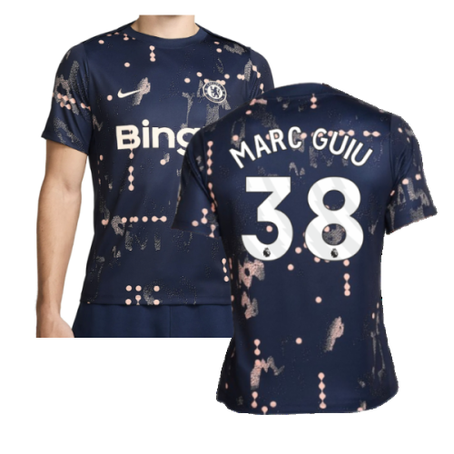 2024-2025 Chelsea Academy Pro Pre-Match Shirt (Obsidian) (Marc Guiu 38)