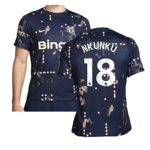 2024-2025 Chelsea Academy Pro Pre-Match Shirt (Obsidian) (Nkunku 18)