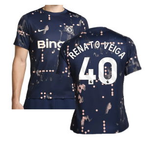2024-2025 Chelsea Academy Pro Pre-Match Shirt (Obsidian) (Renato Veiga 40)