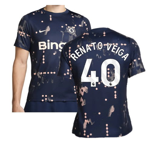 2024-2025 Chelsea Academy Pro Pre-Match Shirt (Obsidian) (Renato Veiga 40)