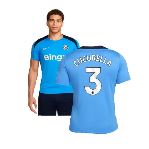 2024-2025 Chelsea Strike Dri-FIT Knit Shirt (Light Photo Blue) (Cucurella 3)