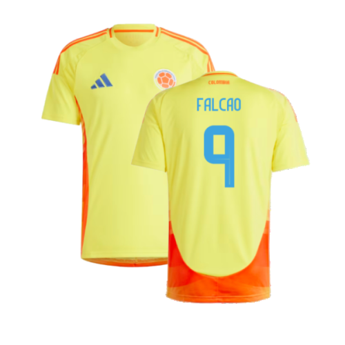 Adidas Colombia outlet Home Jersey 2022/2023 Yellow Long Sleeve Radamel Falcao #9 Sz: M