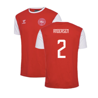 2024-2025 Denmark Fan 24 Block Tee (Red) (Andersen 2)
