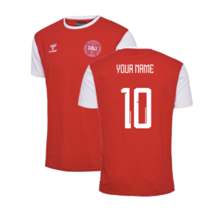 2024-2025 Denmark Fan 24 Block Tee (Red) (Your Name)