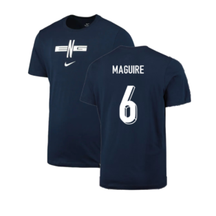 2024-2025 England Football T-Shirt (Navy) (Maguire 6)