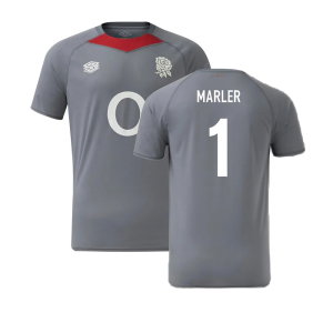 2024-2025 England Rugby Relaxed O2 Training Jersey (Grey) (Marler 1)