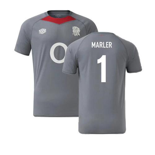 2024-2025 England Rugby Relaxed O2 Training Jersey (Grey) (Marler 1)