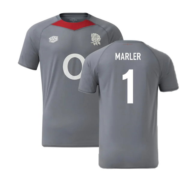 2024-2025 England Rugby Relaxed O2 Training Jersey (Grey) (Marler 1)