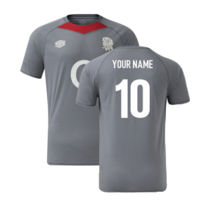 2024-2025 England Rugby Relaxed Training Jersey O2 (Grey) - Kids