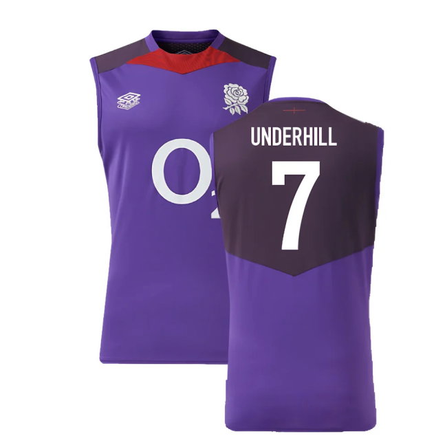 2024-2025 England Rugby Sleeveless Jersey (Violet) - Kids (Underhill 7)