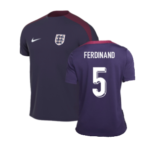 2024-2025 England Strike Training Shirt (Purple Ink) (Ferdinand 5)