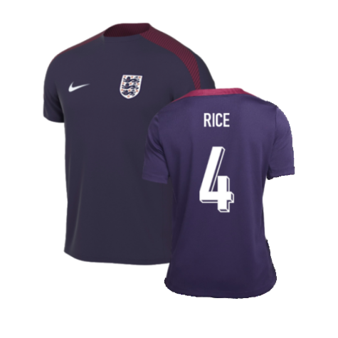 2024-2025 England Strike Training Shirt (Purple Ink) (Rice 4)