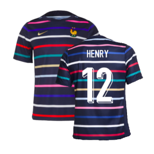 2024-2025 France Academy Pro Home Pre-Match Top (Navy) (Henry 12)