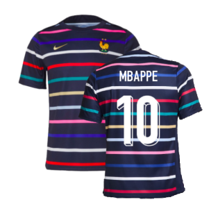 2024-2025 France Academy Pro Home Pre-Match Top (Navy) (Mbappe 10)