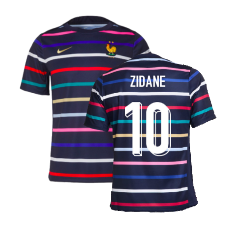 2024-2025 France Academy Pro Home Pre-Match Top (Navy) (Zidane 10)