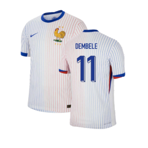 2024-2025 France Away Dri-ADV Match Shirt (Dembele 11)