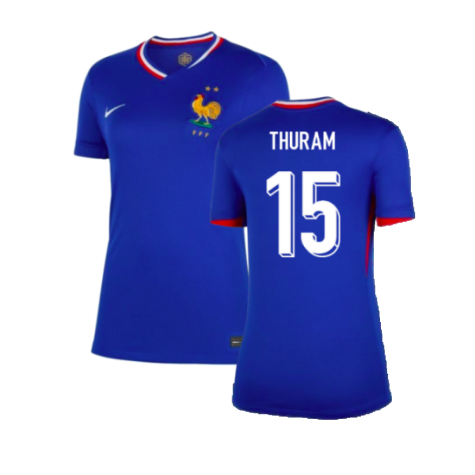 2024-2025 France Home Shirt (Womens) (Thuram 15)