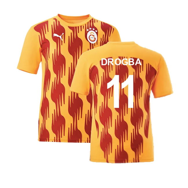 2024-2025 Galatasaray Pre-Match Shirt (Orange) (Drogba 11)