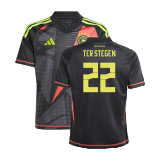 2024-2025 Germany Home Goalkeeper Shirt (Black) - Kids (Ter Stegen 22)