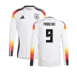 2024-2025 Germany Long Sleeve Home Shirt (Podolski 9)