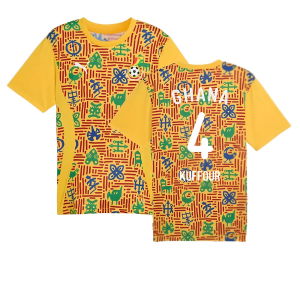 2024-2025 Ghana Pre-Match SS Jersey (Yellow) (Kuffour 4)