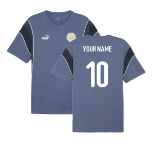 2024-2025 Iceland ftblArchive Tee (Cobalt) (Your Name)