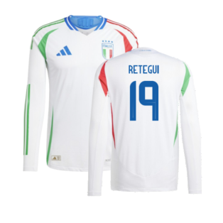 2024-2025 Italy Authentic Long Sleeve Away Shirt (RETEGUI 19)