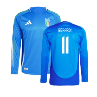 2024-2025 Italy Authentic Long Sleeve Home Shirt (BERARDI 11)