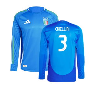 2024-2025 Italy Authentic Long Sleeve Home Shirt (CHIELLINI 3)