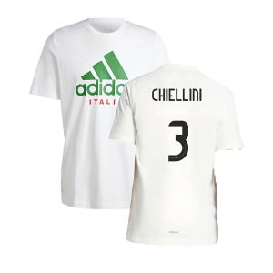 2024-2025 Italy DNA Graphic Tee (White) (CHIELLINI 3)