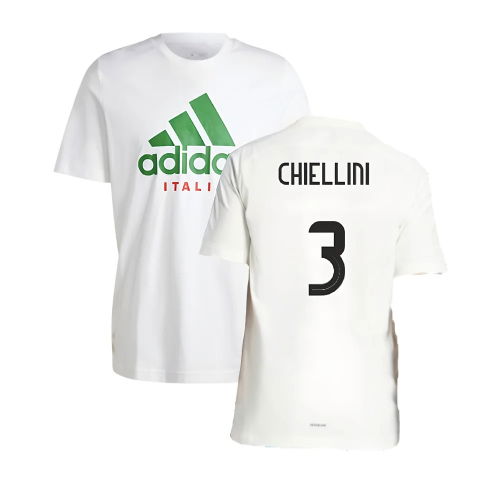 2024-2025 Italy DNA Graphic Tee (White) (CHIELLINI 3)