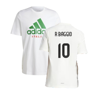 2024-2025 Italy DNA Graphic Tee (White) (R BAGGIO 10)