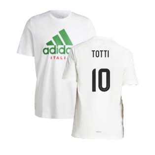 2024-2025 Italy DNA Graphic Tee (White) (TOTTI 10)