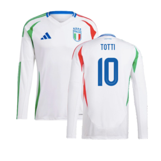 2024-2025 Italy Long Sleeve Away Shirt (TOTTI 10)