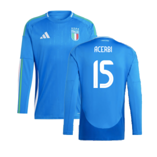 2024-2025 Italy Long Sleeve Home Shirt (ACERBI 15)