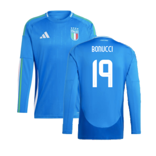 2024-2025 Italy Long Sleeve Home Shirt (BONUCCI 19)