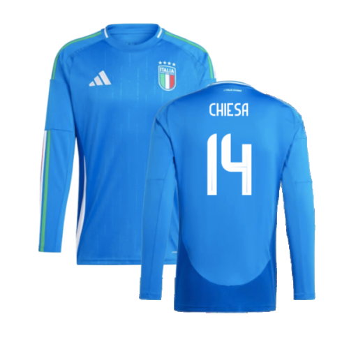 2024-2025 Italy Long Sleeve Home Shirt (CHIESA 14)