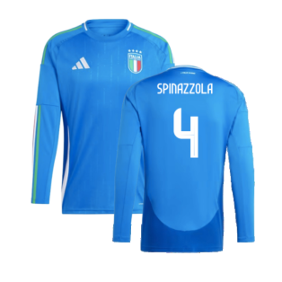 2024-2025 Italy Long Sleeve Home Shirt (SPINAZZOLA 4)