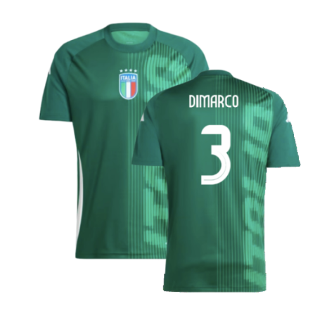 2024-2025 Italy Pre-Match Shirt (Green) (DIMARCO 3)