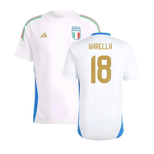 2024-2025 Italy Training Tee (White) (BARELLA 18)