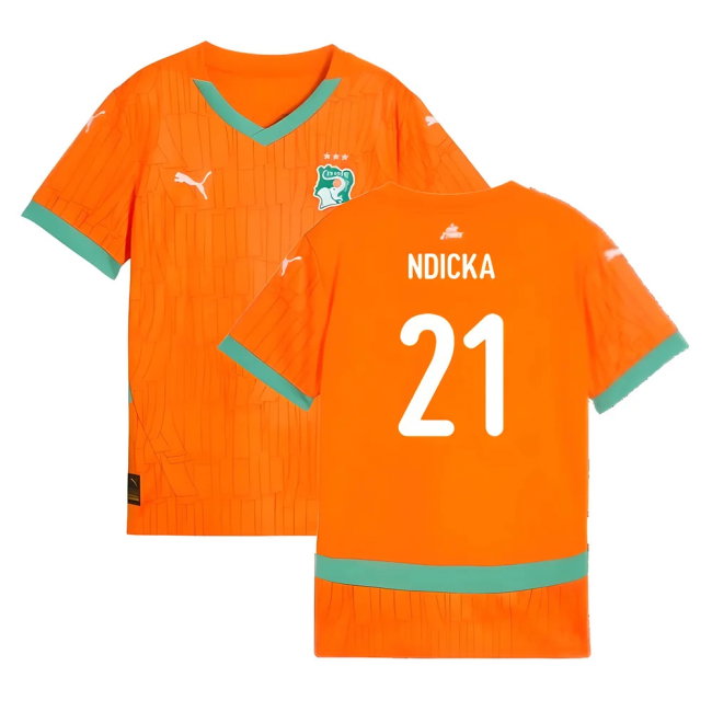 2024-2025 Ivory Coast Home Shirt (Kids) (Ndicka 21)