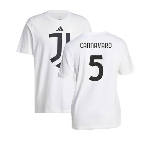 2024-2025 Juventus DNA Graphic Tee (White) (Cannavaro 5)